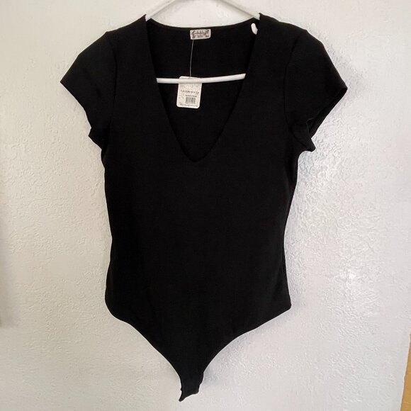 Free People Black Bodysuit ("Ready Or Not" Style), Size Large, NWT - Picture 3 of 6